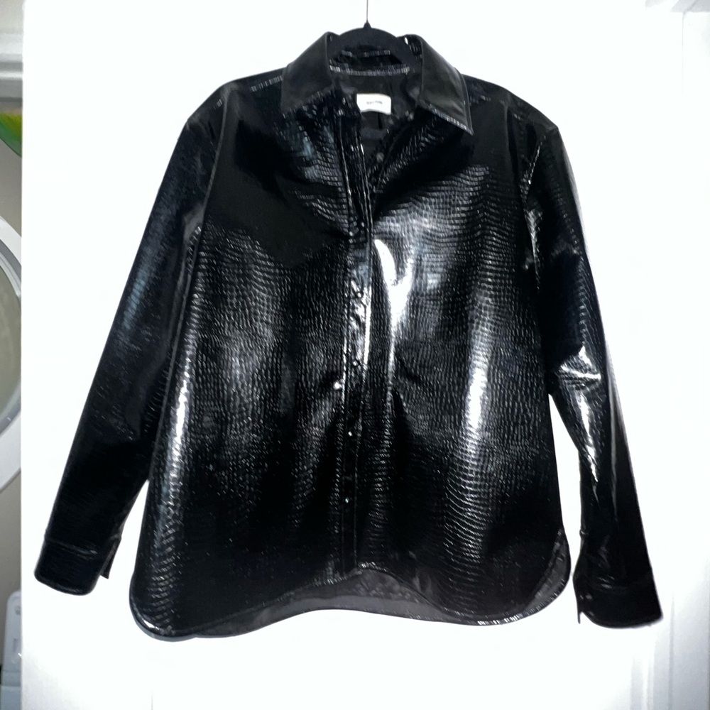 We11done leather overshirt